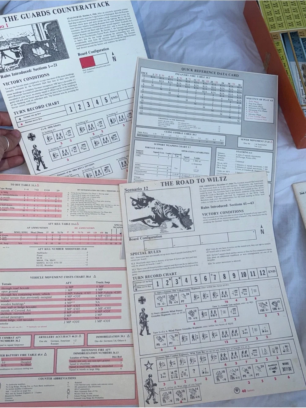 2nd ED Squad Leader Vintage 1977 The Game of Infantry Combat in WWII Board USA